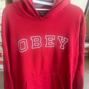 Obey Women’s Red Hoodie Sweater